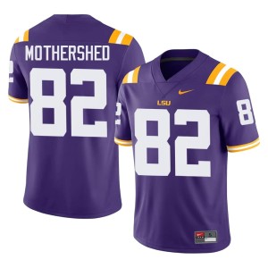 Purple #82 High School LSU Roman Mothershed Mens College Football Jersey 254146-254