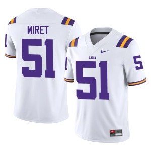 White Alumni #51 College Football Men's Ryan Miret Fighting Tigers Jerseys 538437-632