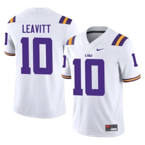 White Mens #10 Sam Leavitt NCAA College Football Tiger Nation Jerseys 390673-200