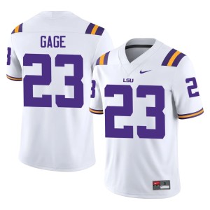 White 2026 College Football #23 Men Stacy Gage Fighting Tigers Jersey 539192-331