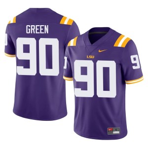 Purple Stephiylan Green Stitched Fighting Tigers College Football Mens #90 Jerseys 182122-761