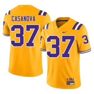 Gold 2026 College Football Tommy Casanova #37 Men's Tiger Nation Jerseys 364916-532