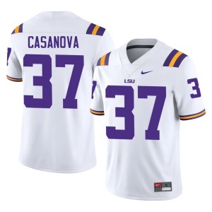 White Tommy Casanova Men #37 Tiger Nation College Football NCAA Jersey 105215-654