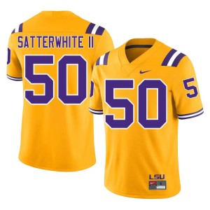 Gold 2026-27 #50 William Satterwhite II LSU College Football Men's Jersey 986662-561