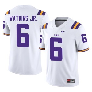 White Winston Watkins Jr. College Football NCAA Men LSU #6 Jersey 651160-123