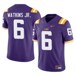 Purple Stitched Men's College Football #6 LSU Tigers Winston Watkins Jr. Jersey 557847-330