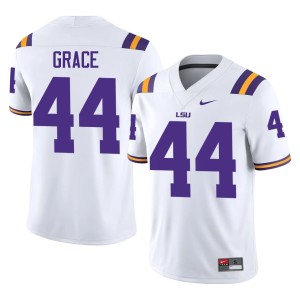 White #44 2026-27 Men College Football Zach Grace Geaux Tigers Jersey 736283-664