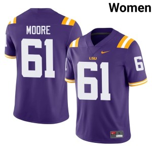 Purple Braelin Moore Geaux Tigers #61 College Football Women NCAA Jerseys 371316-825