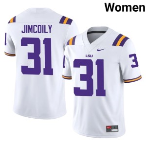 White LSU Tigers 2026 Women's #31 CJ Jimcoily College Football Jersey 420324-652