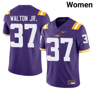 Purple Louisiana State Tigers Craig Walton Jr. #37 Women's High School College Football Jersey 995788-131