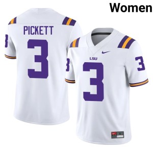 White Women DJ Pickett #3 Tiger Nation Game College Football Jersey 551271-508