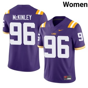 Purple College Football Women's Dominick McKinley Alumni #96 LSU Tigers Jerseys 561950-317