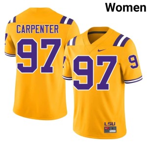 Gold College Football Replica Dylan Carpenter Women's Tiger Nation #97 Jersey 277059-724