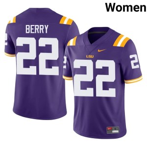 Purple #22 University College Football Womens Tiger Nation Harlem Berry Jerseys 825972-444