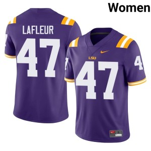 Purple Women College Football JD LaFleur Louisiana State University Tigers 2026 #47 Jerseys 846973-617