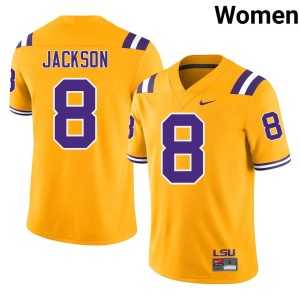 Gold #8 Official Fighting Tigers Women's College Football Ja'Keem Jackson Jerseys 590137-634