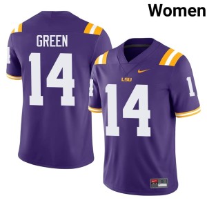 Purple #14 2026-27 College Football Womens Louisiana State Tigers Trey'Dez Green Jersey 641094-542