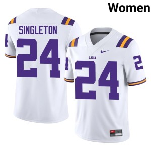 White High School LSU Womens Tylen Singleton College Football #24 Jerseys 512606-506