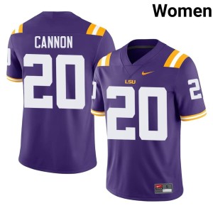 Purple College Football #20 Billy Cannon Women's Geaux Tigers 2026 Jersey 943993-223