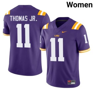 Purple Brian Thomas Jr. College Football Womens Louisiana State University Tigers Official #11 Jerseys 843616-691