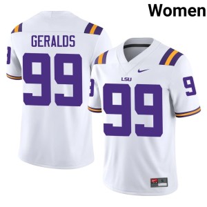 White Deuce Geralds 2026 College Football Women's Tiger Nation #99 Jersey 437794-169