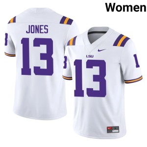 White Louisiana State Tigers Dilin Jones 2026-27 #13 College Football Women's Jerseys 298206-896