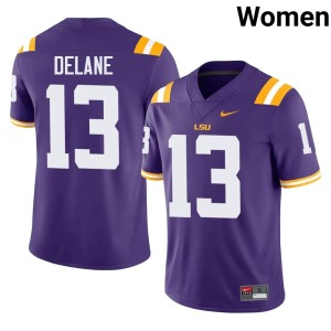 Purple 2026-27 Faheem Delane LSU College Football Women #13 Jerseys 915571-698