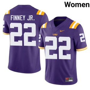 Purple Women's University Geaux Tigers Havon Finney Jr. College Football #22 Jersey 371575-513