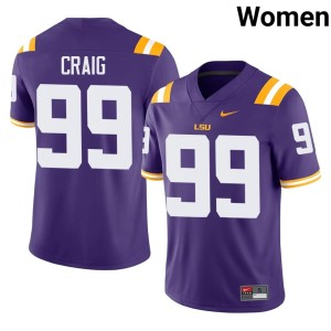 Purple Fighting Tigers Hayden Craig Women's 2026 College Football #99 Jersey 543258-417