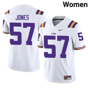 White Women JaKolby Jones Game #57 Tiger Nation College Football Jersey 738544-300
