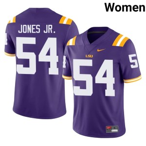 Purple Louisiana State University Tigers College Football Womens 2026-27 #54 Ja'Mard Jones Jr. Jerseys 922637-546