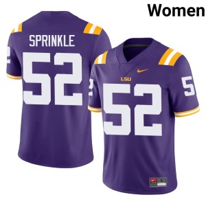 Purple Alumni Ja'Quan Sprinkle #52 Geaux Tigers College Football Women's Jerseys 399843-919