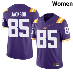 Purple Player College Football Louisiana State University Tigers Women Josh Jackson #85 Jersey 972698-997