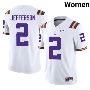 White College Football 2026-27 #2 Justin Jefferson Louisiana State University Tigers Women's Jerseys 187252-221