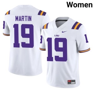 White Kaden Martin Alumni #19 Women College Football Tiger Nation Jerseys 820531-211