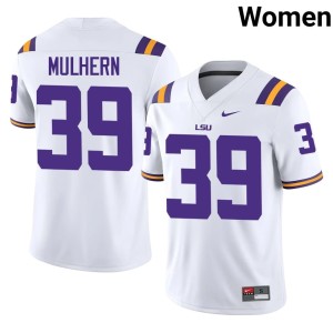White Women's #39 College Football Mack Mulhern Tiger Nation 2026-27 Jersey 201617-329