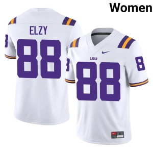 White Malik Elzy College Football Limited Tigers #88 Womens Jersey 821857-893