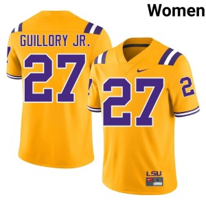 Gold Raycine Guillory Jr. College Football #27 LSU Limited Women's Jersey 810425-610