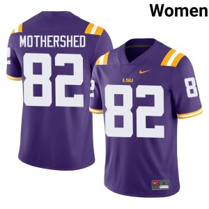 Purple #82 Roman Mothershed Womens Stitched Tiger Nation College Football Jerseys 500935-507