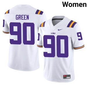 White College Football #90 NCAA Women's LSU Tigers Stephiylan Green Jersey 942836-129