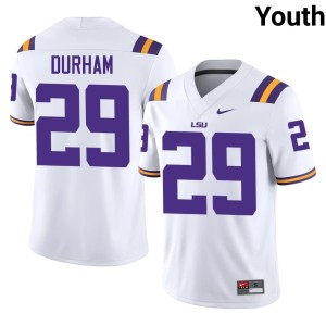 White Caden Durham 2026 Youth #29 Fighting Tigers College Football Jerseys 920298-575
