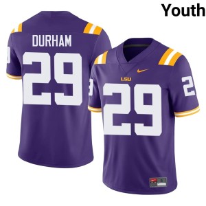Purple #29 Limited Caden Durham Fighting Tigers Youth College Football Jersey 197531-922