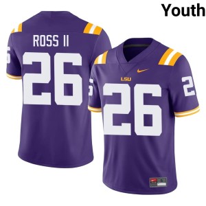 Purple NCAA Charles Ross II Tiger Nation College Football Youth #26 Jerseys 143717-580