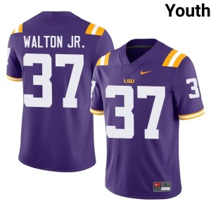 Purple Youth College Football #37 Game Tigers Craig Walton Jr. Jerseys 946482-288
