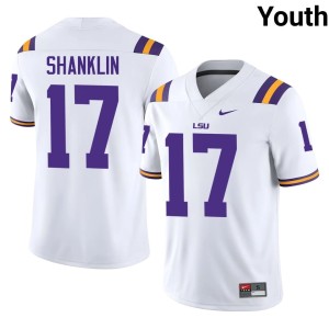 White Youth #17 Damien Shanklin College Football 2026-27 Tigers Jersey 229661-559