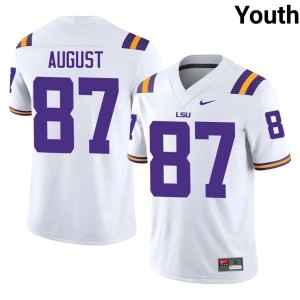White Tigers University Youth College Football #87 Joey August Jersey 760925-527