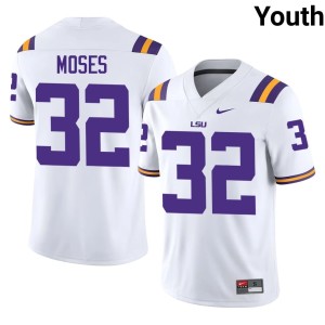 White #32 Keylan Moses Youth College Football Tigers 2026-27 Jersey 275796-938