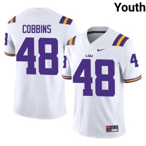 White College Football Kolaj Cobbins High School #48 Louisiana State University Tigers Youth Jerseys 861396-514