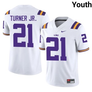 White Youth #21 University College Football Tiger Nation Michael Turner Jr. Jersey 283043-231