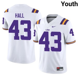White Fighting Tigers #43 Silas Hall Youth Game College Football Jersey 645907-550